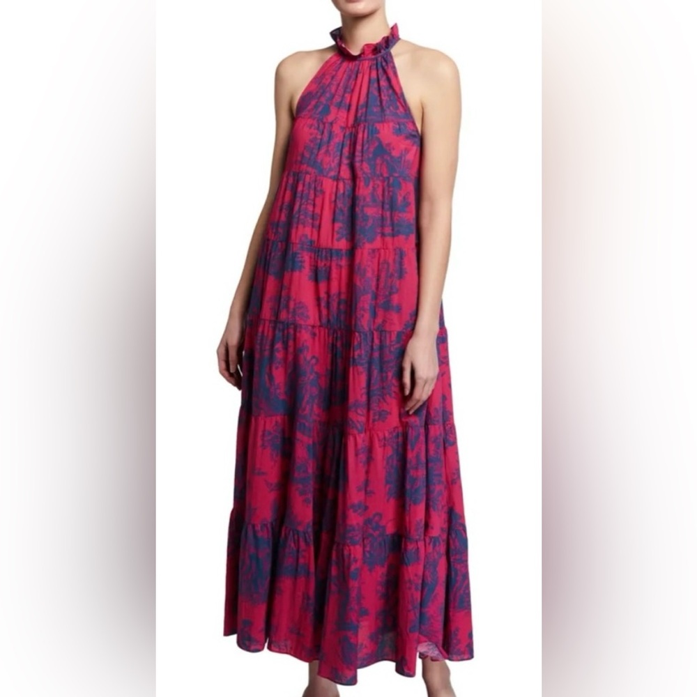 La’ Ros pink halter maxi dress NWOT size small